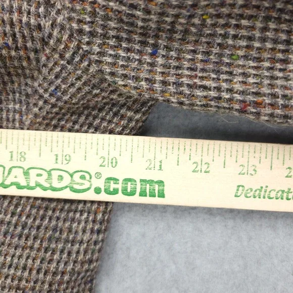 VTG Harris Tweed Wool Blazer Men's 41R Brown Plaid‎Sport Coat Handwoven Jacket